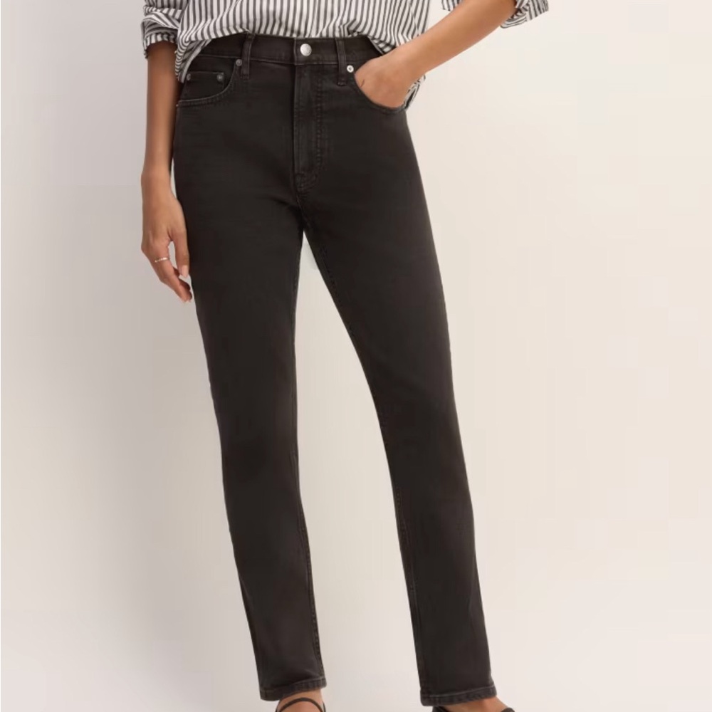 Everlane size 31 straight leg jeans, grey/black, gently used